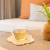 Maxbell Coffee Table Coasters with Holder Rustic Cup Pads for Indoor Outdoor Hot Pot 4pcs and 12cm