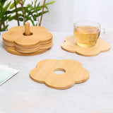 Maxbell Coffee Table Coasters with Holder Rustic Cup Pads for Indoor Outdoor Hot Pot 4pcs and 12cm