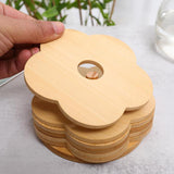 Maxbell Coffee Table Coasters with Holder Rustic Cup Pads for Indoor Outdoor Hot Pot 6pcs and 12cm