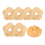 Maxbell Coffee Table Coasters with Holder Rustic Cup Pads for Indoor Outdoor Hot Pot 6pcs and 12cm