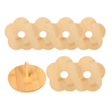 Maxbell Coffee Table Coasters with Holder Rustic Cup Pads for Indoor Outdoor Hot Pot 6pcs and 12cm