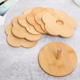 Maxbell Coffee Table Coasters with Holder Rustic Cup Pads for Indoor Outdoor Hot Pot 6pcs and 12cm