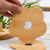 Maxbell Coffee Table Coasters with Holder Rustic Cup Pads for Indoor Outdoor Hot Pot 8pcs and 15cm