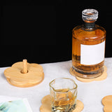 Maxbell Coffee Table Coasters with Holder Rustic Cup Pads for Indoor Outdoor Hot Pot 8pcs and 15cm