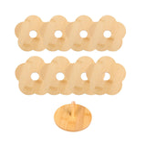 Maxbell Coffee Table Coasters with Holder Rustic Cup Pads for Indoor Outdoor Hot Pot 8pcs and 15cm