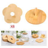 Maxbell Coffee Table Coasters with Holder Rustic Cup Pads for Indoor Outdoor Hot Pot 8pcs and 15cm