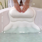 Maxbell Bath Pillow SPA Gifts 3D Mesh Bath Cushion for Tub Head and Back Support