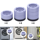 Maxbell 4Pcs Washing Machine Foot Pads Reduce Noise Anti Walk Round Furniture Risers 3.5cm High