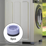 Maxbell 4Pcs Washing Machine Foot Pads Reduce Noise Anti Walk Round Furniture Risers 3.5cm High