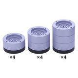 Maxbell 4Pcs Washing Machine Foot Pads Reduce Noise Anti Walk Round Furniture Risers 3.5cm High