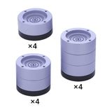 Maxbell 4Pcs Washing Machine Foot Pads Reduce Noise Anti Walk Round Furniture Risers 3.5cm High