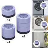 Maxbell 4Pcs Washing Machine Foot Pads Reduce Noise Anti Walk Round Furniture Risers 3.5cm High