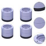 Maxbell 4Pcs Washing Machine Foot Pads Reduce Noise Anti Walk Round Furniture Risers 6cm High