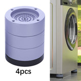 Maxbell 4Pcs Washing Machine Foot Pads Reduce Noise Anti Walk Round Furniture Risers 8.5cm High