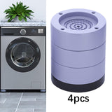 Maxbell 4Pcs Washing Machine Foot Pads Reduce Noise Anti Walk Round Furniture Risers 8.5cm High