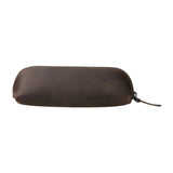 Maxbell Leather Pencil Case with Zipper Pen Holder for Office Men and Women Supplies Brown