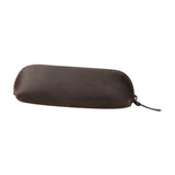 Maxbell Leather Pencil Case with Zipper Pen Holder for Office Men and Women Supplies Brown