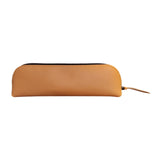 Maxbell Leather Pencil Case with Zipper Pen Holder for Office Men and Women Supplies Khaki