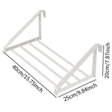Maxbell Clothes Drying Rack for Balcony Laundry Rack for Laundry Room Balconies Dorm S