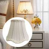 Maxbell Lamp Shade Cloth Classic Replacement Lamp Cover for Bedroom Cafe Living Room Pleated White