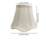 Maxbell Lamp Shade Cloth Classic Replacement Lamp Cover for Bedroom Cafe Living Room Pleated White