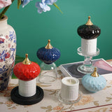 Maxbell Ceramic Candy Jar Creative Home Decoration Ornament Canister Cotton Swab Jar