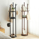 Maxbell Rotating Coat Rack Creative Vertical Clothes Holder Sturdy Coat Hanger Stand Coffee