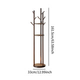 Maxbell Rotating Coat Rack Creative Vertical Clothes Holder Sturdy Coat Hanger Stand Coffee