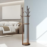 Maxbell Rotating Coat Rack Creative Vertical Clothes Holder Sturdy Coat Hanger Stand Coffee