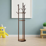 Maxbell Rotating Coat Rack Creative Vertical Clothes Holder Sturdy Coat Hanger Stand Coffee