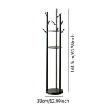 Maxbell Rotating Coat Rack Creative Vertical Clothes Holder Sturdy Coat Hanger Stand Black