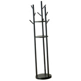 Maxbell Rotating Coat Rack Creative Vertical Clothes Holder Sturdy Coat Hanger Stand Black