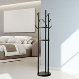 Maxbell Rotating Coat Rack Creative Vertical Clothes Holder Sturdy Coat Hanger Stand Black