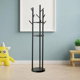 Maxbell Rotating Coat Rack Creative Vertical Clothes Holder Sturdy Coat Hanger Stand Black