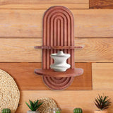 Maxbell Floating Shelves Modern Wall Mounted Shelves Multipurpose Wall Storage Shelf Brown