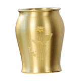 Maxbell Metal Pen Holder Gift Table Decor Tea Accessories Container for Desktop Home Yellow