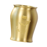 Maxbell Metal Pen Holder Gift Table Decor Tea Accessories Container for Desktop Home Yellow