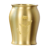 Maxbell Metal Pen Holder Gift Table Decor Tea Accessories Container for Desktop Home Yellow