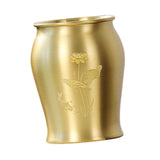 Maxbell Metal Pen Holder Gift Table Decor Tea Accessories Container for Desktop Home Yellow