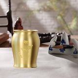 Maxbell Metal Pen Holder Gift Table Decor Tea Accessories Container for Desktop Home Yellow