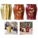 Maxbell Metal Pen Holder Gift Table Decor Tea Accessories Container for Desktop Home Yellow