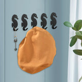 Maxbell 5 Pieces Wall Mounted Coat Hooks Multi Purpose for Entryway Bathroom Bedroom Black
