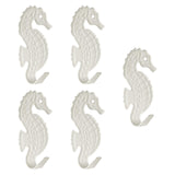 Maxbell 5 Pieces Wall Mounted Coat Hooks Multi Purpose for Entryway Bathroom Bedroom White