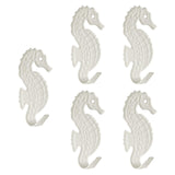 Maxbell 5 Pieces Wall Mounted Coat Hooks Multi Purpose for Entryway Bathroom Bedroom White