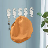 Maxbell 5 Pieces Wall Mounted Coat Hooks Multi Purpose for Entryway Bathroom Bedroom White