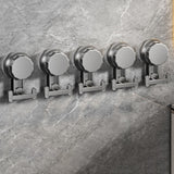 Maxbell 5 Pieces Suction Cup Hooks Vacuum Suction Cup Hooks for Restroom Coat Wreath Gray