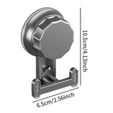 Maxbell 5 Pieces Suction Cup Hooks Vacuum Suction Cup Hooks for Restroom Coat Wreath Gray
