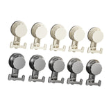 Maxbell 5 Pieces Suction Cup Hooks Vacuum Suction Cup Hooks for Restroom Coat Wreath Gray