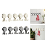 Maxbell 5 Pieces Suction Cup Hooks Vacuum Suction Cup Hooks for Restroom Coat Wreath Gray