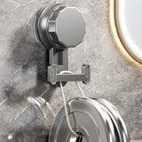 Maxbell 5 Pieces Suction Cup Hooks Vacuum Suction Cup Hooks for Restroom Coat Wreath Gray